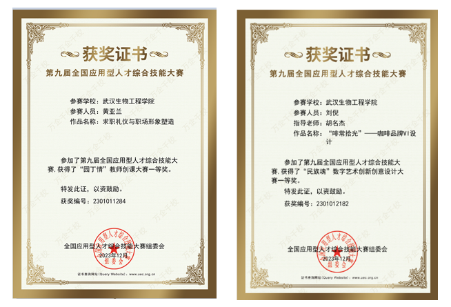 我校师生在第九届全国应用型人才综合技能大赛喜获佳绩