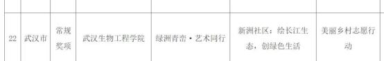 以艺润心护江澜  志愿同行绽芳华 ——艺术学院·音乐学院“艺术同行”志愿服务队荣获第八届湖北高校“与绿同行”生态环境志愿服务项目入围奖